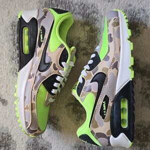 Nike Air Max 90 Green Camo Sz Mens 4.5/womens 6 LIKE NEW